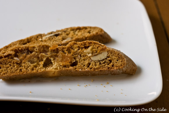 Gingerbread Biscotti with Apricots
