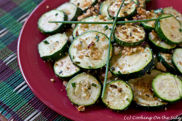 Zucchini with Walnuts & Chives