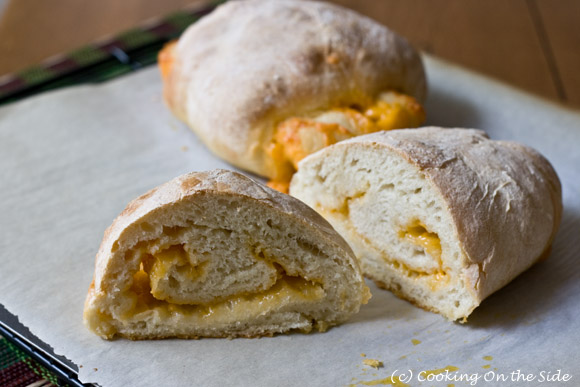 Cheddar-Stuffed Crusty Loaves