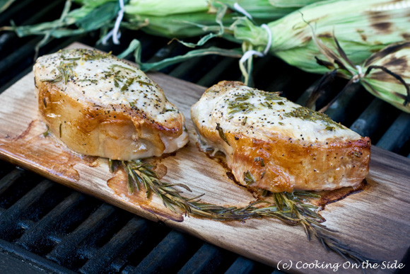 Maple Planked Rosemary & Lemon Pork Chops