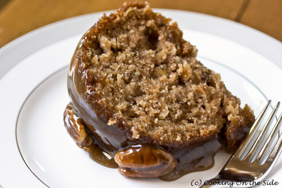 Apple Cake with Butter Pecan Glaze