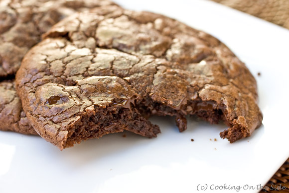 Double Chocolate Cookies...get the recipe at www.cookingontheside.com