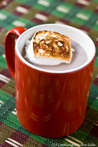 Stovetop Cocoa with Toasted Homemade Marshmallows