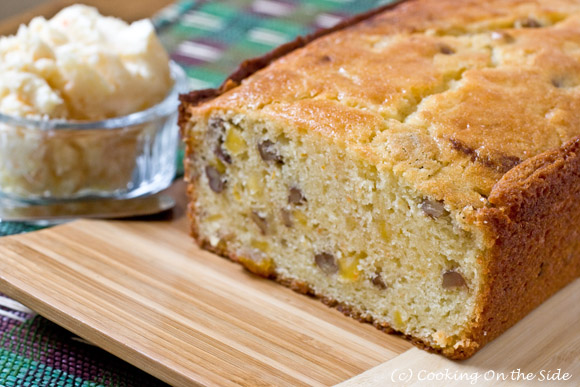 Orange Mango Nut Bread with Ginger Honey Butter