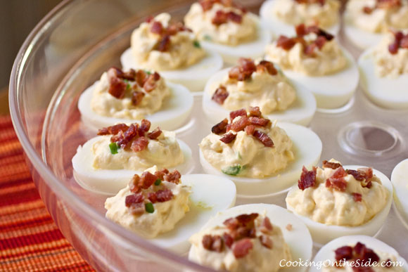 Bacon-Topped Deviled Eggs