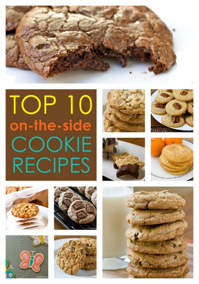 Top 10 Cookie Recipes from on the side of food packages...get the recipes at www.cookingontheside.com