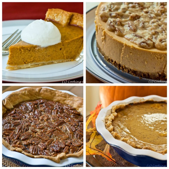 Thanksgiving Desserts and more...get the recipes at www.cookingontheside.com #thanksgiving #dessert