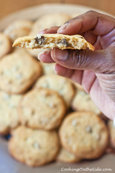 Greek Yogurt Chocolate Chip Cookies ...get the #recipe at www.cookingontheside.com