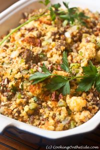 Corn Bread, Sausage and Pecan Dressing | Cooking On the Side