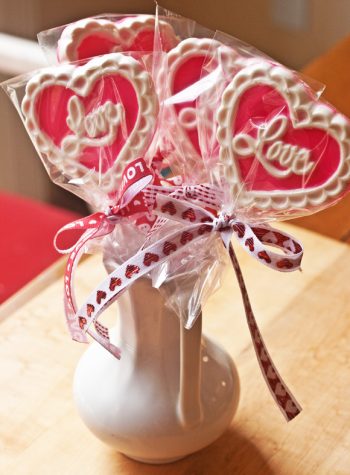 Valentine's Day Chocolate Lollipops -- use this easy technique with any candy mold for a special sweet treat